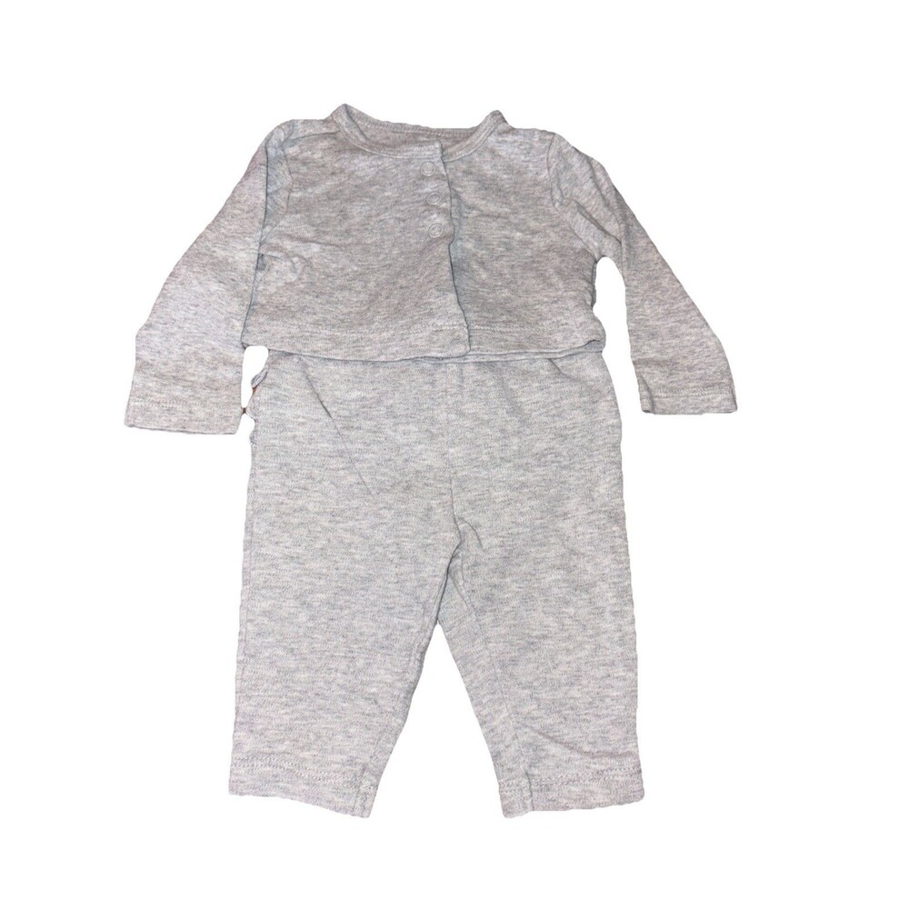 Child of Mine By Carter's Baby Girls Gray Long Sleeve Outfit 2 Piece Set 0-3M